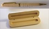 Maple pen in Box with engraved name Haji