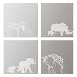 Kenya Animal Mirrors Set of 4