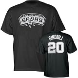 Manu Ginobili San Antonio Spurs Jersey Name and Number T-shirt