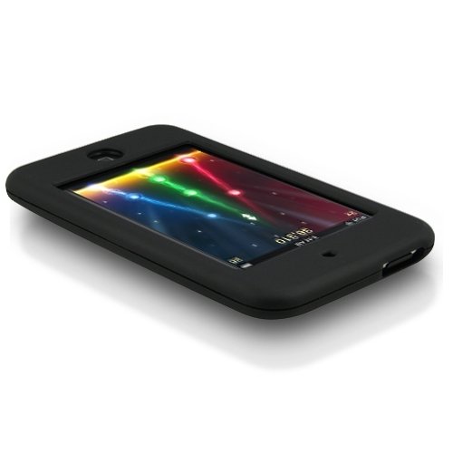 Solid Black Rubberized Snap on Crystal Hard Case for Apple Ipod Touch Itouch 8gb 16gb 32gb 2g 2nd Generation image
