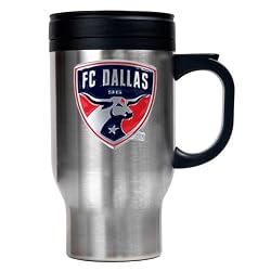Dallas FC Soccer 16oz Stainless Steel Travel Mug - Primary Team Logo MAJOR-LEAGUE-SOCCER Soccer