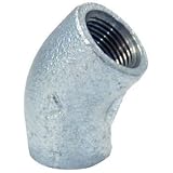 45°エルボ 可鍛鋳鉄製管継手 (白) (3/8B) 45°L