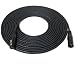 GLS Audio 25ft True DMX Cable Patch Cords - XLR Male to XLR Female 3-Pin DMX Cables - 25' DMX Data Snake Cord - SINGLE