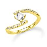 1/2 ct. Round Diamond Solitaire Engagement Ring in 14k Yellow Gold - Free Resize