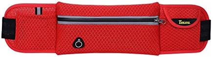 FireBeast Belly Waist,Bum Bag,Running Race Belt with Zip Cell Phone Pouch,adjustable Band Design for Men and Women Runner Outdoors,sporting,hiking,jogging... (Red)