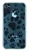 Apple iPhone 4 * Flexi Rubber Case * Dog Prints * (Blue) 16GB, 32GB * 4th Gen * iPhone 4G