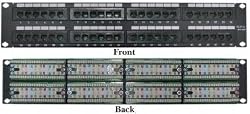 CAT5E Patch Panel, Horizontal, 110 Type, 48 Port, 19" Rackmount