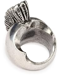 Low Luv by Erin Wasson Sterling Silver-Tone Hawaiian Warrior Mask Ring