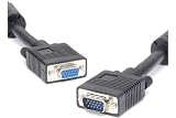 SVGA Cables - 75 Ft SVGA Super Shield Hdb15 with Dual Ferrite Male to Female Black - Case of 6