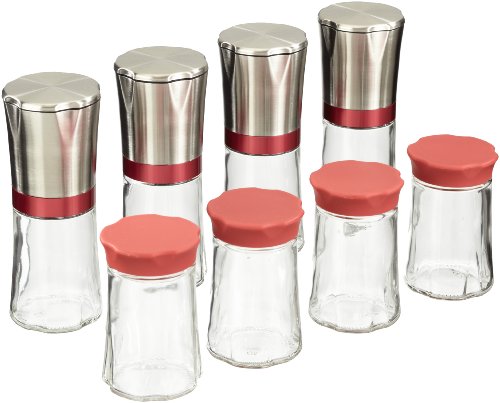 TV - Das Original 2376 Maxx Cuisine Gew&uuml;rzm&uuml;hlen 4-er Set Edelstahl/Rot (4 Aufbewahrungsgl Preisvergleich