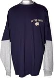  : Russell Athletic Notre Dame Big & Tall Long Sleeve Hangdown Crew Tee Shirt