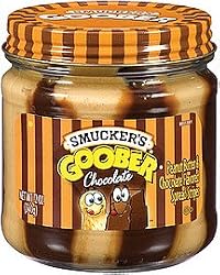 Smucker's Goober Peanut Butter & Chocolate Stripes - 12 oz Glass Jar