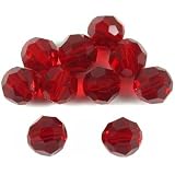 10 Garnet Round Swarovski Crystal Beads Parts 5000 6mm ~ Swarovski