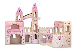 Melissa & Doug Deluxe Wooden Folding Princess Castle