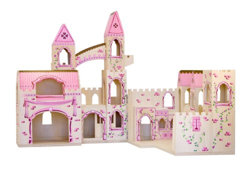 Melissa & Doug Deluxe Wooden Folding Princess Castle