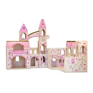 Melissa & Doug Deluxe Wooden Folding Princess Castle