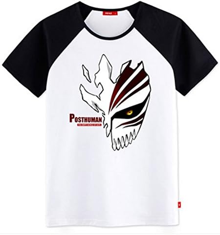 Happy Bag New Summer Anime Bleach Cotton T-Shirt (M, Black&White)