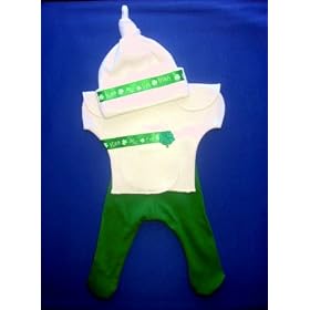 Kiss Me I'm Irish Three Piece Set (Four preemie and newborn sizes)