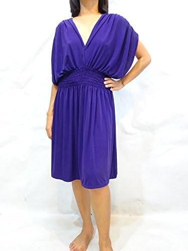 The Sisters Women Purple print VNeck Short Kimono Pregnant Dress Plus Size 2X 3X 4X 18 20 22 24