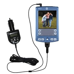 2nd Generation Audio FM Transmitter plus integrated Car Charger for the Palm palm Zire 71 with Gomadic TipExchange Technology