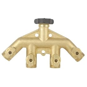 Gilmour Brass High Flow 4-Way Connector #43HF by Gilmour