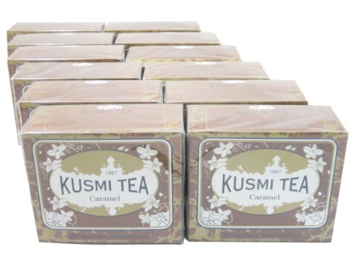 Kusmi Caramel Tea Bags (Case of 12 Boxes, 240 Tea Bags Total) - Free Shipping by Kousmichoff