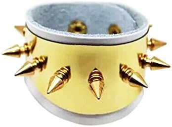Suicide Squad Harley Quinn Cosplay Accessory Gold Spikes Cuff Bracelet White