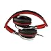 Sound Intone Ms200 Stereo Headsets Strong Low Bass Adjustable Headphones Earbuds for Smartphones Mp3/4 Laptop Computers Tablet Macbook Folding Gaming Earphones (Black/red)