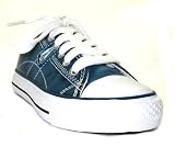 Hush Puppies Boys Baseball Jnr Blue Lace Up Low Cut Baseball Shoes