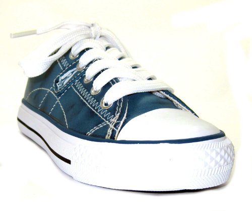 Hush Puppies Boys Baseball Jnr Blue Lace Up Low Cut Baseball Shoes
