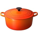Le Creuset Cast Iron Round Casserole, Volcanic, 22 cm
