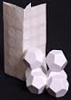 Bag of 6 12-sided Jumbo White Blank Dice with Stickers