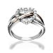 Bling Jewelry Sterling Silver CZ Heart Ring with Gold Vermeil Accent-6