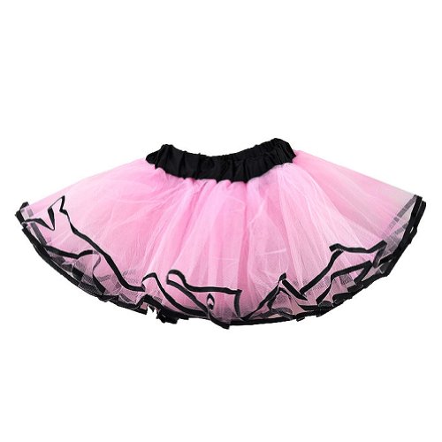 Tutu With Black Ribbon Edge (More Colors...) Select Color: pink