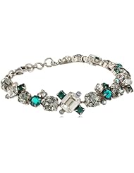 Sorrelli "Viridescence" Glittering Multi-Cut Crystal Silver-Tone Line Bracelet, 7.25"