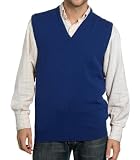 Mens Lambswool Slipover V Neck Sleeveless Jumper