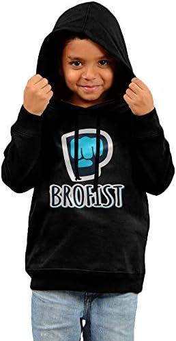 Warm PewDiePie Brofist Hoodies Kids Black Color With Drawstring