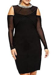 Sexy  Keyhole Polyester/Spandex/Tulle Club Dress/Mini Dress  With Rhinestones