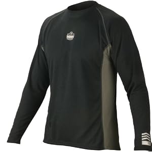 CORE Performance Work Wear 6425 Long Sleeve Shirt, Black, 3X-Large by 