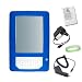 Blue Kroo Amazon Kindle 2 E-Book Reader Silicone Rubber Skin Cover + Travle / Wall Charger + Car Charger + Custom Fit Screen Protector + A Live*Laugh*Love Wrist Band!!! (Kindle 2 Not Included)