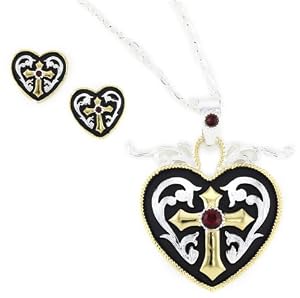 Click Here For Cheap Western Edge Western Heart Jewelry Set: Jewelry For Sale