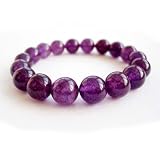 Tibetan Buddhist Purple Jade Beads Wrist Mala for Meditation Bracelet