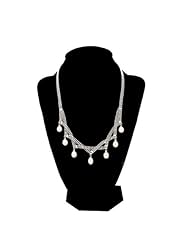 Blue Pearls - Cultured Pearl and Rhodium Necklace - BPS 1004 O Blanc
