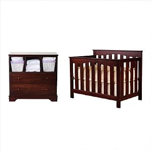 Ethan Mini Crib 2-in-1 Convertible in Mocha By Nursery Smart