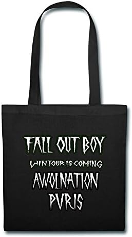 Fob Wintour Is Coming Awolnation Pvris Logo Canvas Cotton Tote Bag Shoulder Bag Black