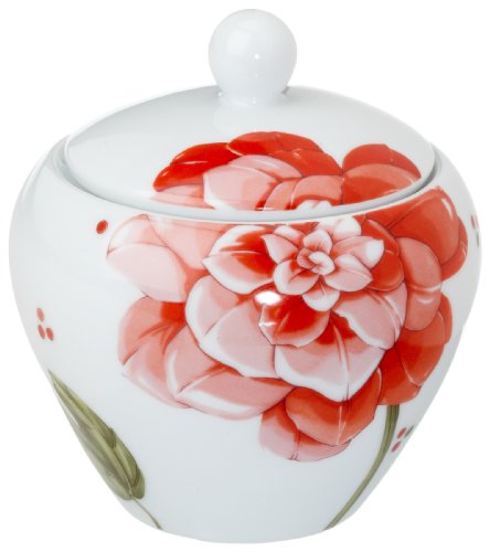 Hutschenreuther Zuckerdose f&uuml;r 6 Pers., Form: Eve, "Pink Lady".