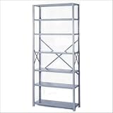 Lyon Workspace Products 8396 8000 Series Open Shelving - 7 Shelves: 84' H x 48' W x 12' D