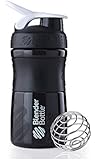 BlenderBottle SportMixer 20-Ounce, Black/White