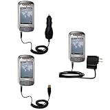 Deluxe Kit for the Vodaphone VPA Compact III includes a USB cable with Car and Wall Charger - Gomadic Brand w/ TipExchange Technology