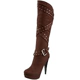Michael Antonio Women's Omega Knee High Boot,Brown,10 M US